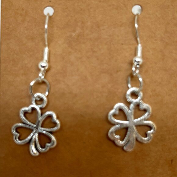 Jewelry - NWT - Hypoallergenic Earrings Four Leaf Clover - Dangle Hook - 0722-LR-7